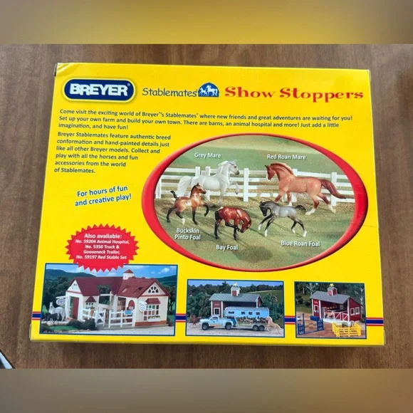 Breyer Stablemates Show Stoppers Horse Set - White, Brown, Black - Picture 2 of 2